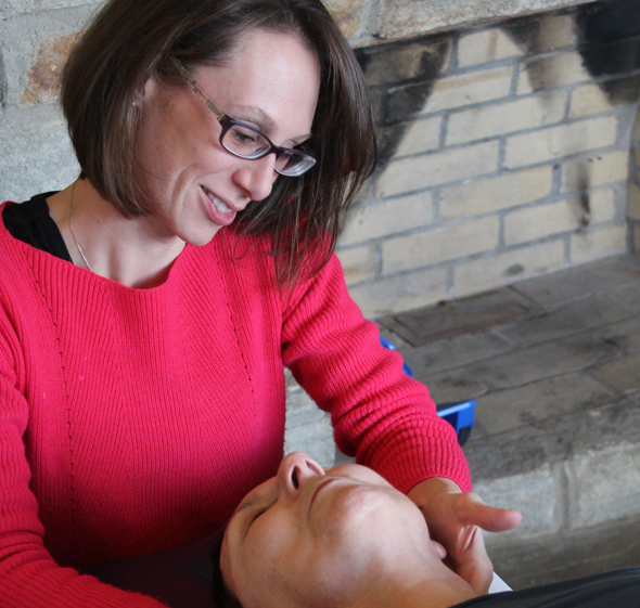 Dr. Stacy Kitchel treating a patient