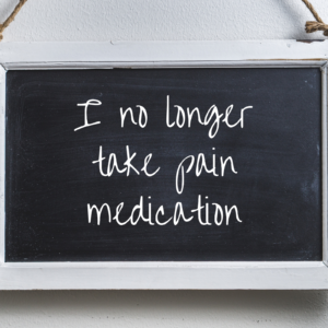 I no longer take pain medication
